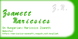 zsanett maricsics business card